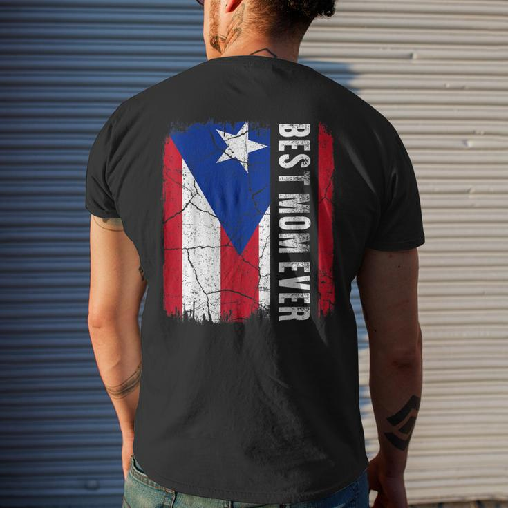 Best Puerto Rican Mom Ever Puerto Rico Flag Mothers Day Mens Back Print T-shirt Gifts for Him