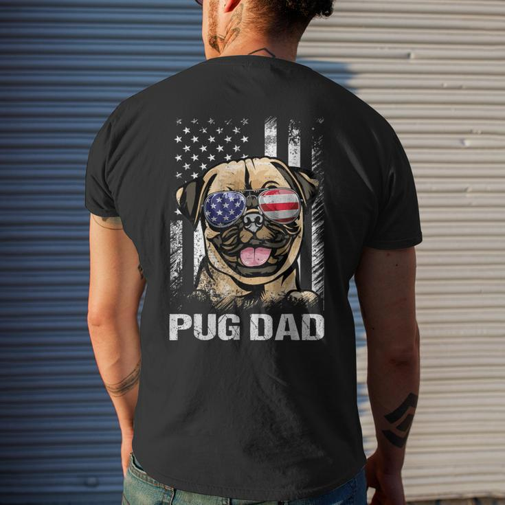 Best Pug Dad Ever American Flag Dog Lover Gift For Mens Mens Back Print T-shirt Gifts for Him
