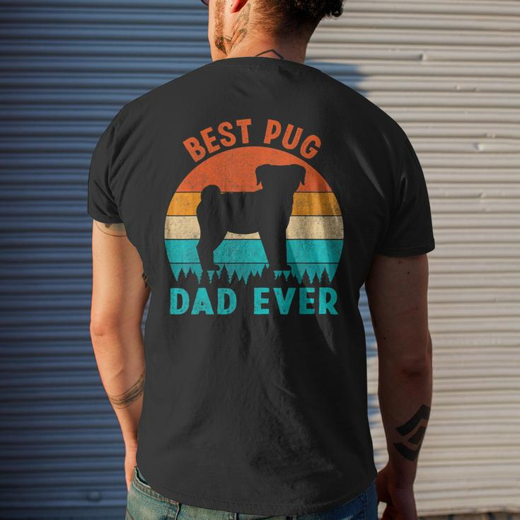 Best Pug Dad Ever Dog Animal Lovers Walker Cute Men's Back Print T-shirt Gifts for Him