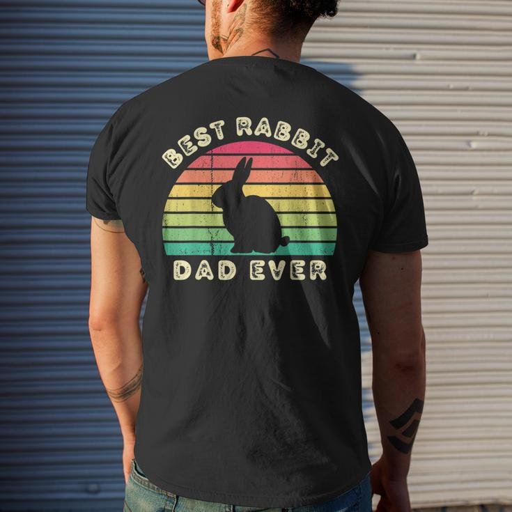 Best Rabbit Dad Ever For Men Fathers Day Mens Back Print T-shirt Gifts for Him