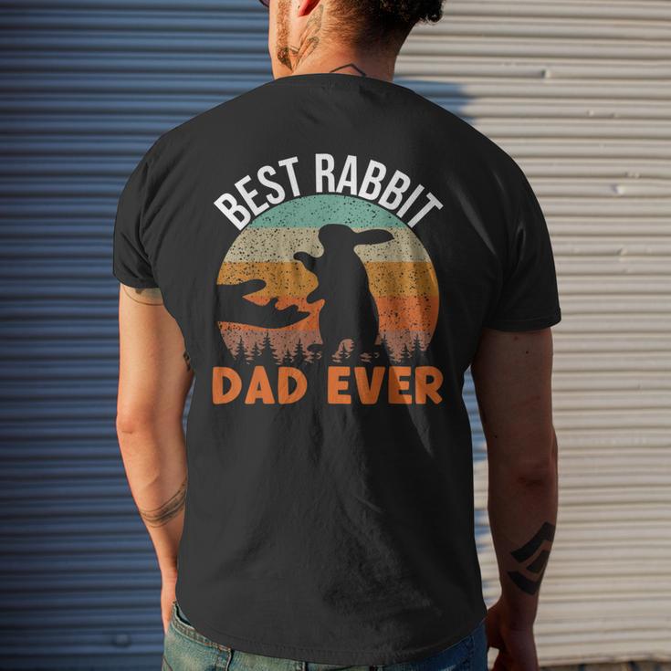 Best Rabbit Dad Ever Funny Daddy Mens Back Print T-shirt | Mazezy
