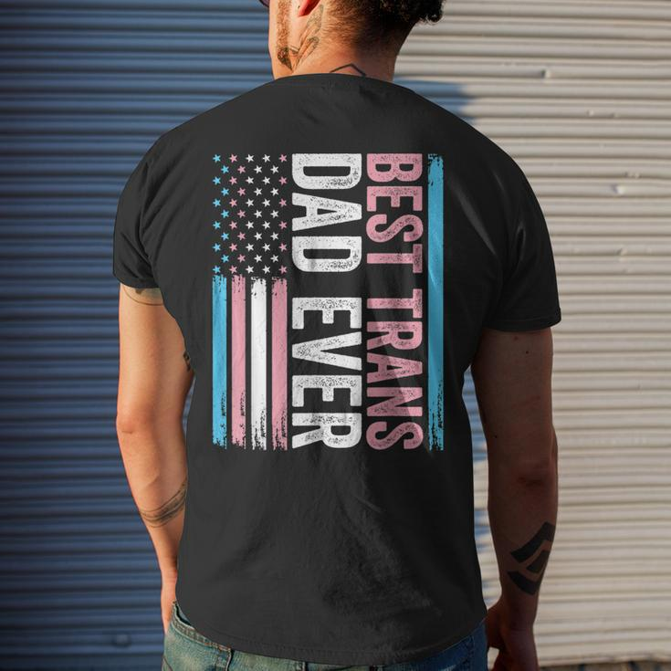 Best Trans Dad Ever Transgender Mens Back Print T-shirt Gifts for Him
