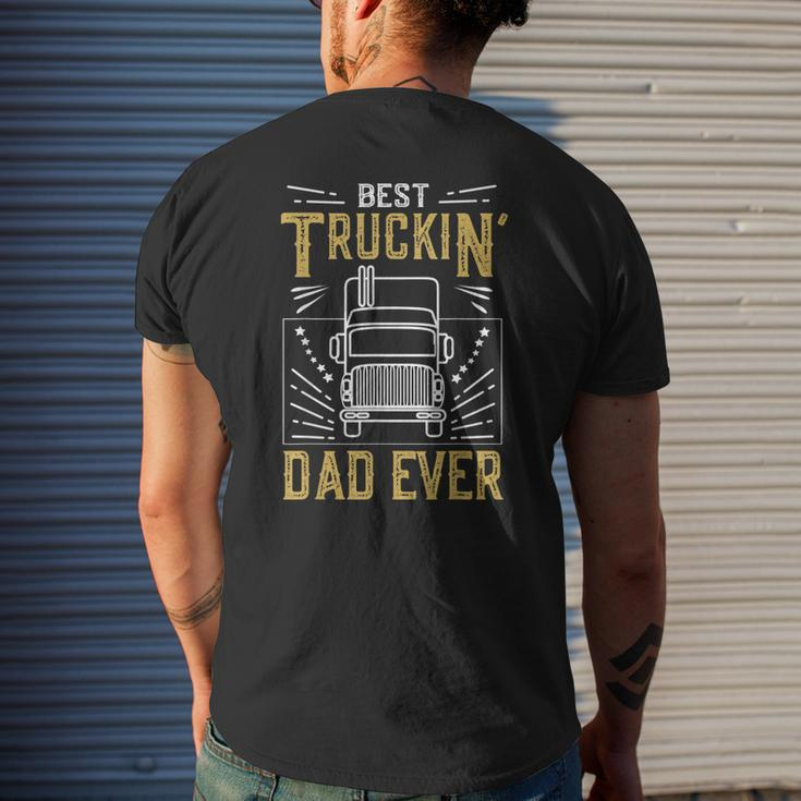 Best Truckin Dad Ever Truck Driver For Truckers Men's Back Print T-shirt Gifts for Him