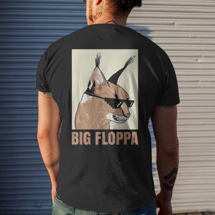 Big Floppa Meme Cat Caracal Cool Cats Caracals Lover Men's Back Print  T-shirt