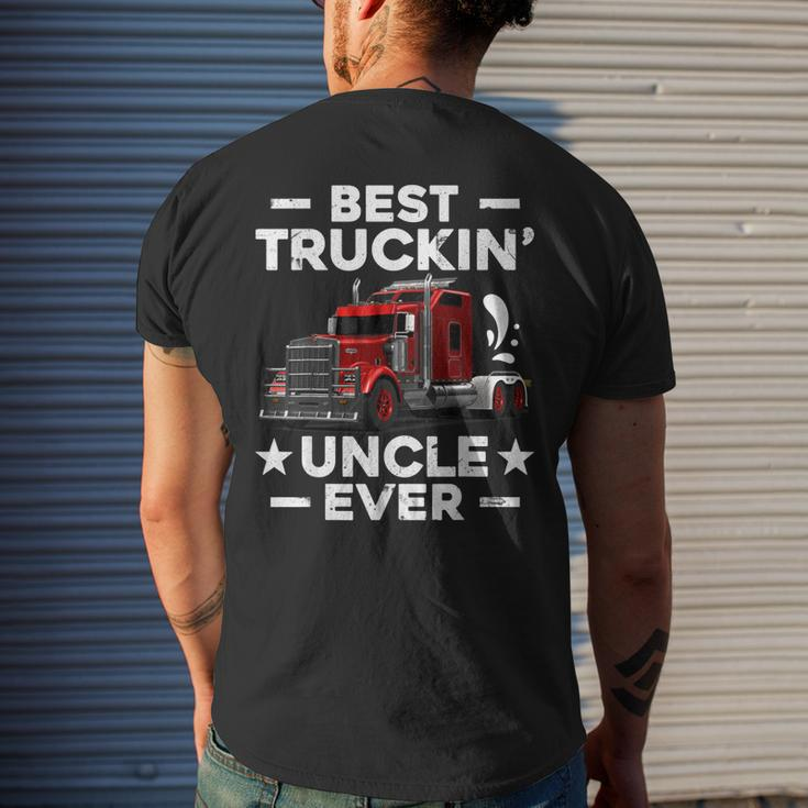 Big Rig Trucker Gift Men Best Truckin Uncle Ever Mens Back Print T-shirt Gifts for Him