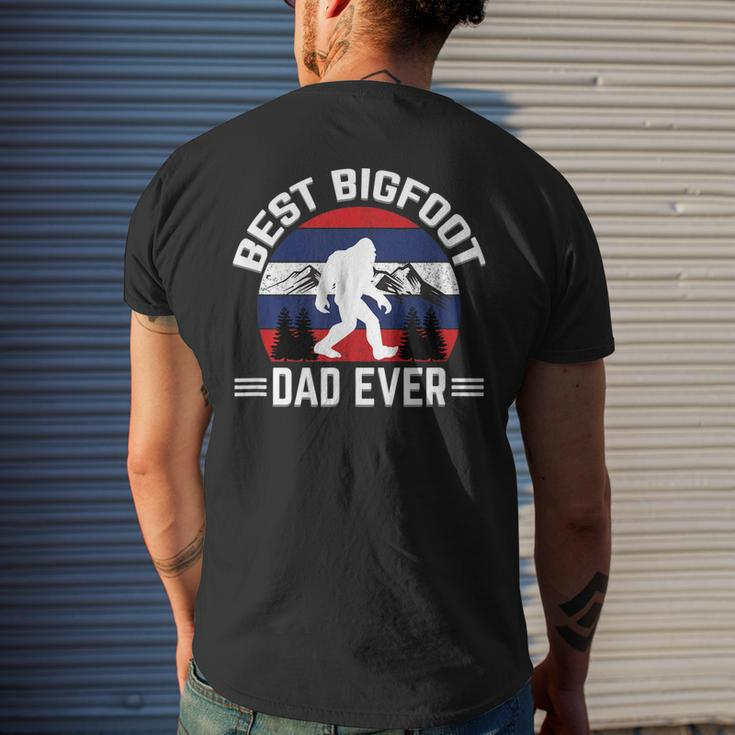 Bigfoot For Men Best Bigfoot Dad Ever Men's Back Print T-shirt Gifts for Him