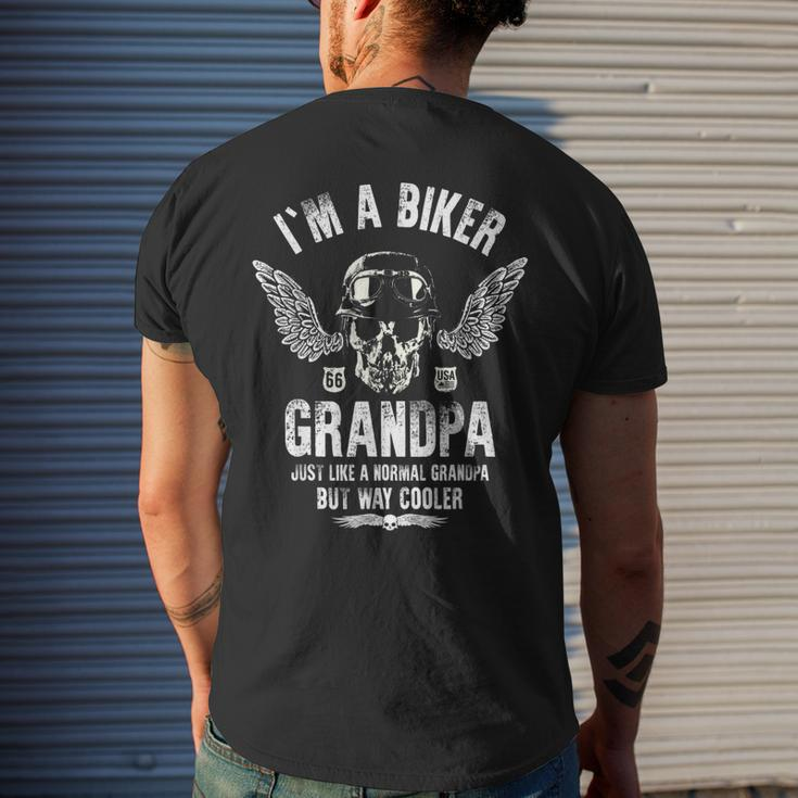 I Am A Biker Grandpa Just Like A Normal Grandpa Men's Back Print T-shirt Gifts for Him