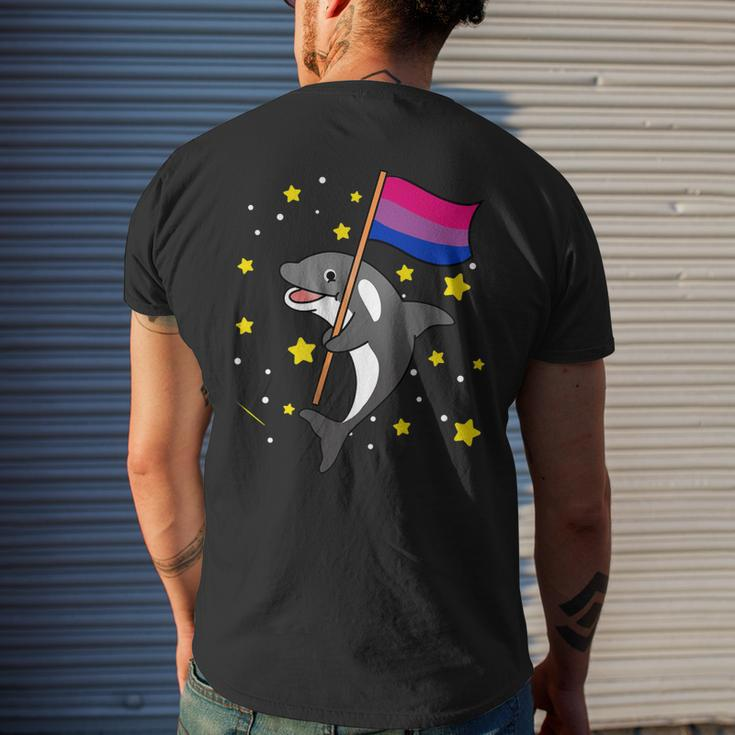 Bisexual Pride Orca Bisexual Men's Back Print T-shirt Gifts for Him