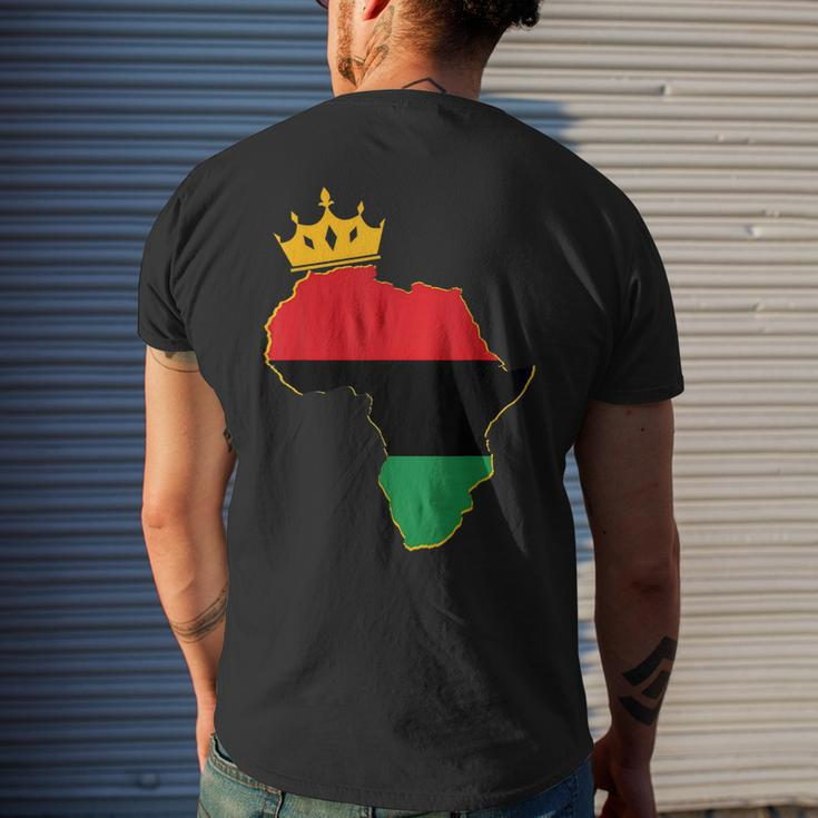 Black King Queen Couple Matching African American Valentine Men's T-shirt Back Print Gifts for Him