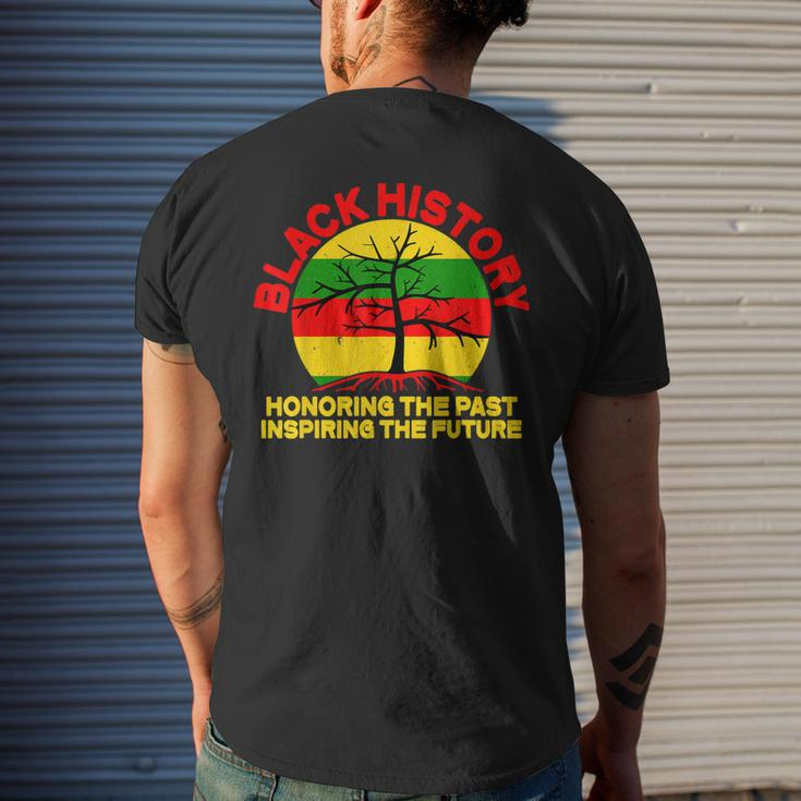 Black History Honoring The Past Inspiring The Future Men's Back Print T-shirt Gifts for Him