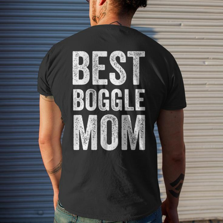 Boggle Mom Board Game Men's Back Print T-shirt Gifts for Him