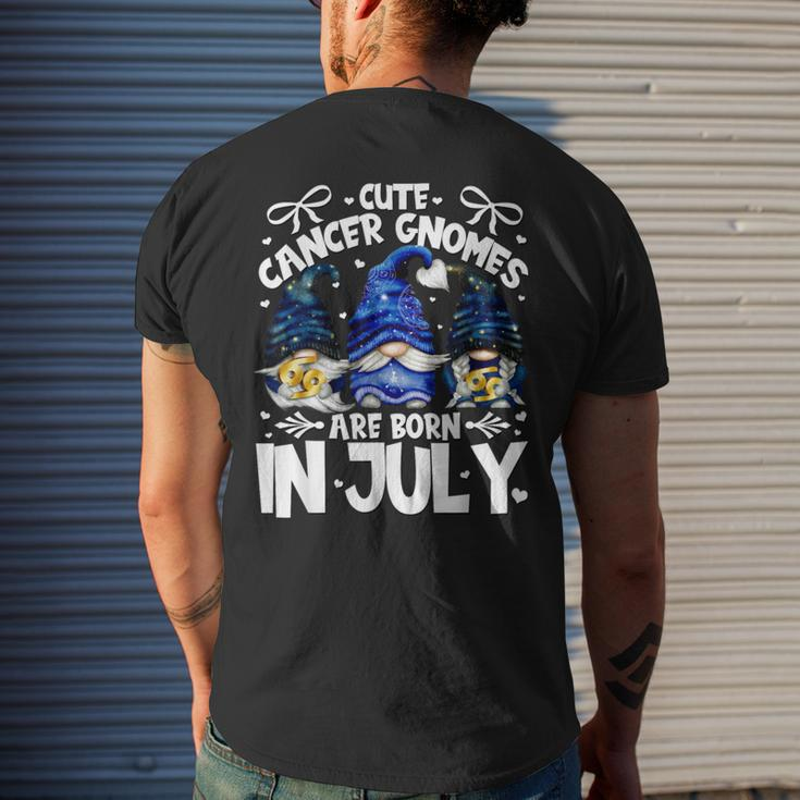 Born In July Zodiac Sign Cancer Mom And Dad Birthday Gnomes Bbjxqn Men's Back Print T-shirt Gifts for Him