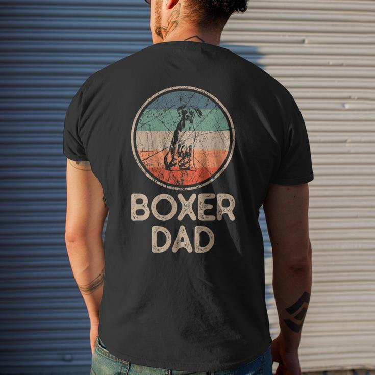 Boxer Dog - Vintage Boxer Dad Men's T-shirt Back Print Gifts for Him