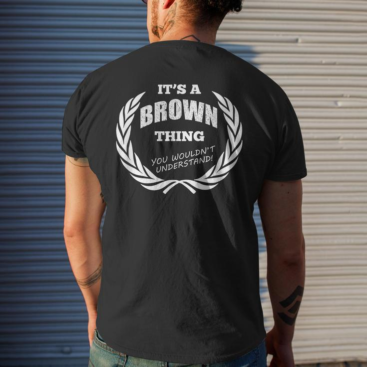 Brown Custom Name Funny Saying Personalized Names Gifts Mens Back Print T-shirt Gifts for Him
