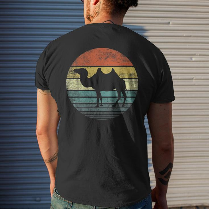 Camel Lover Retro Vintage Zoo Animal Silhouette Men's T-shirt Back Print Gifts for Him