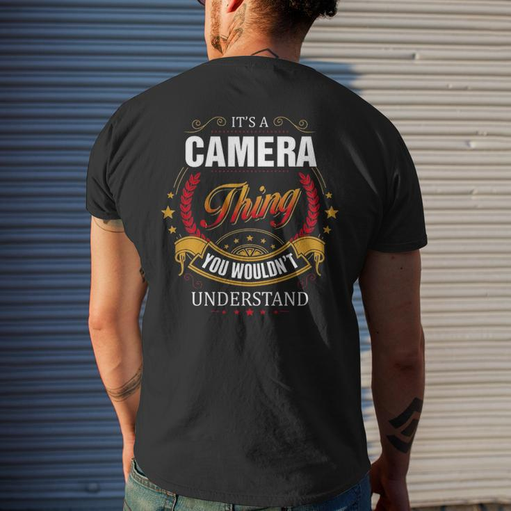 Camera Family Crest Camera Camera Clothing CameraCamera T For The Camera Men's T-shirt Back Print Gifts for Him