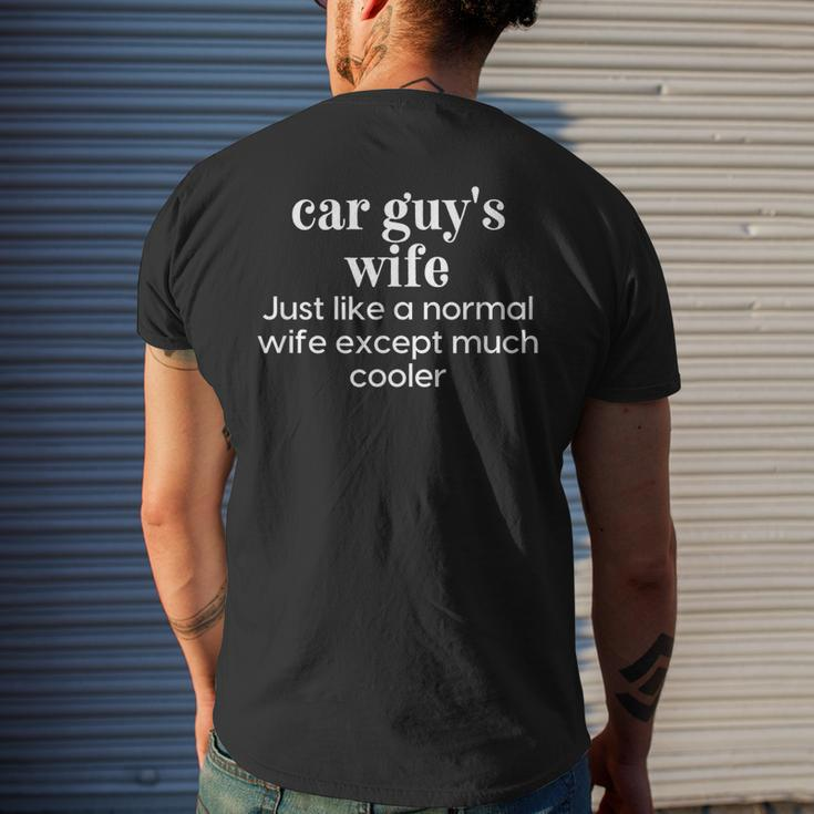Car Guys Wife Definition Funny Enthusiast Racer Mechanic Mens Back Print T-shirt Gifts for Him
