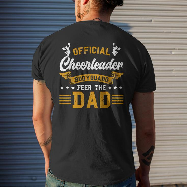 Cheer Dad Fathers Day Official Cheerleader Bodyguard Gift For Mens Mens Back Print T-shirt Gifts for Him