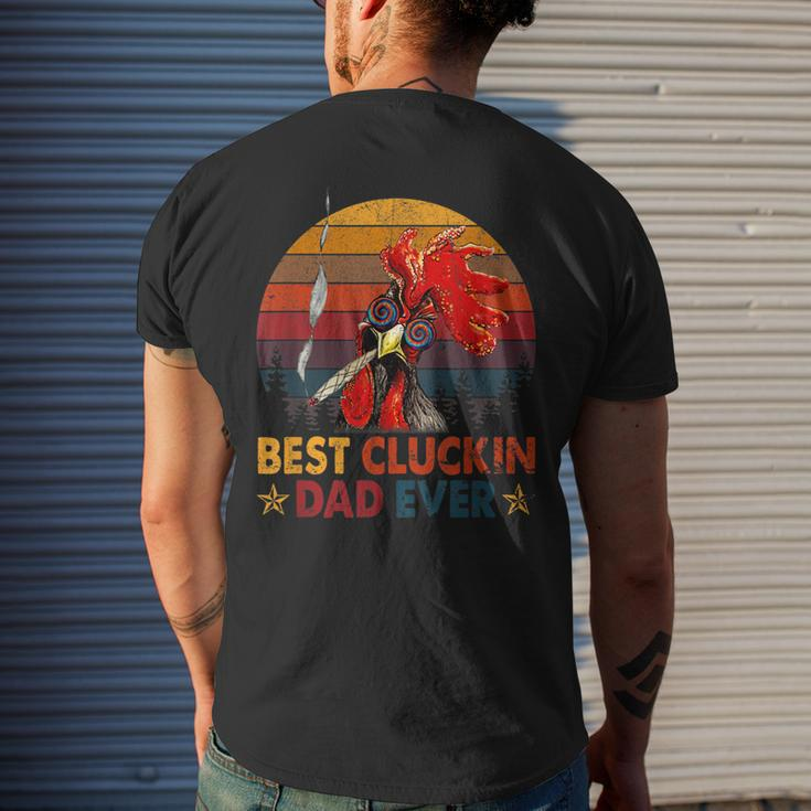Chicken Dad Funny Farm Best Cluckin Dad Ever Chicken Design Mens Back Print T-shirt Gifts for Him