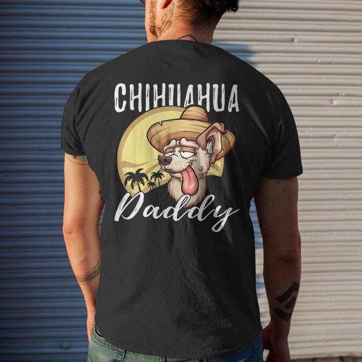 Chihuahua Daddy Dog Dad Father Gift Mens Back Print T-shirt Gifts for Him