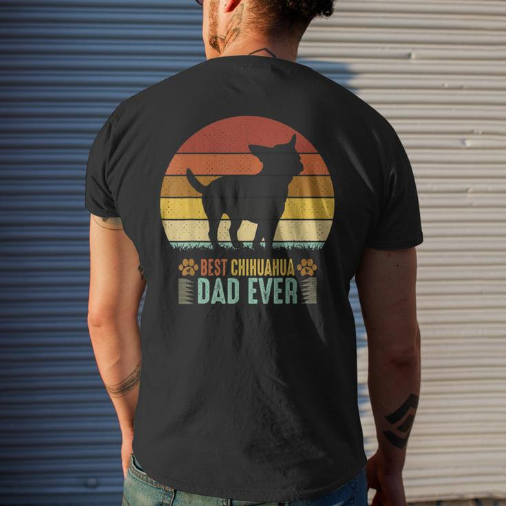 Chihuahua Dog Dad Fathers Day Best Chihuahua Dad Ever Mens Back Print T-shirt Gifts for Him