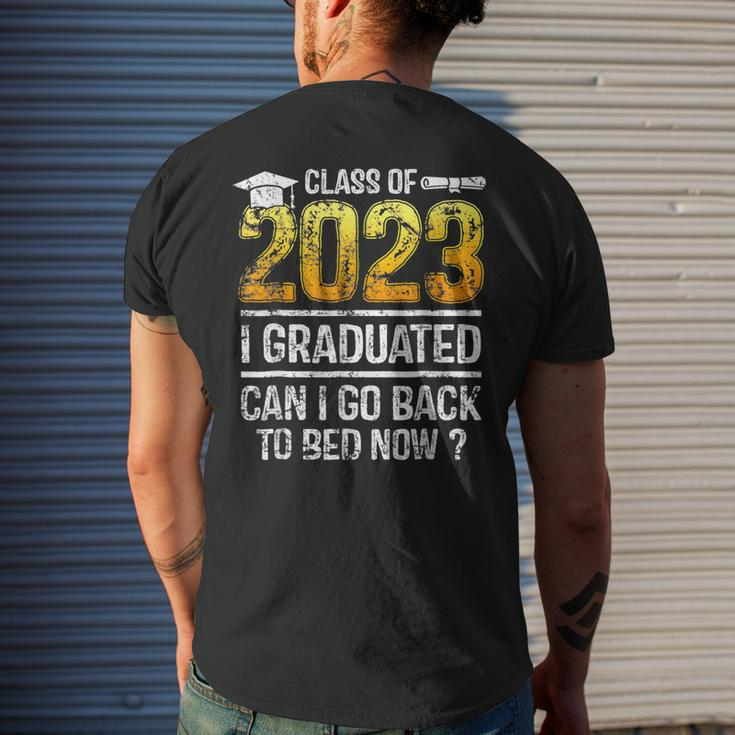 Class Of 2023 I Graduated Can I Go Back To Bed Now Graduate Men's Back Print T-shirt Gifts for Him