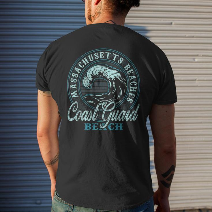Coast Guard Beach Retro Wave Circle Men's T-shirt Back Print Gifts for Him