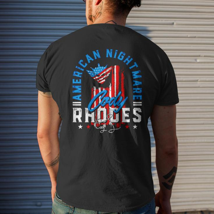 Cody Rhodes American Nightmare Usa Flag Signature Men's Back Print T-shirt Gifts for Him