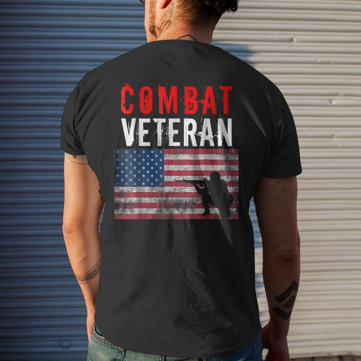 Combat Veteran Us Army Us Navy Us Air Force Men's Back Print T-shirt Gifts for Him