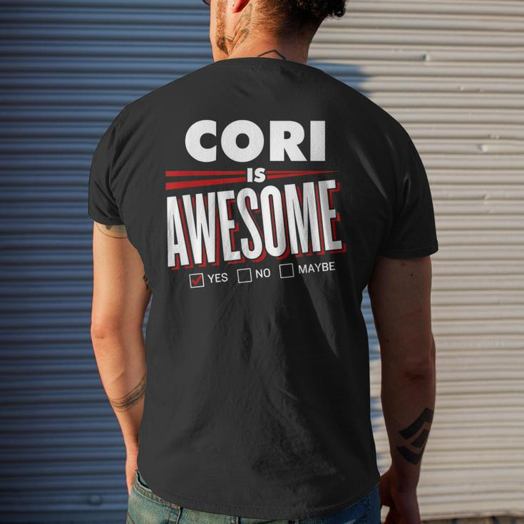 Cori Is Awesome Family Friend Name Funny Gift Mens Back Print T-shirt Gifts for Him