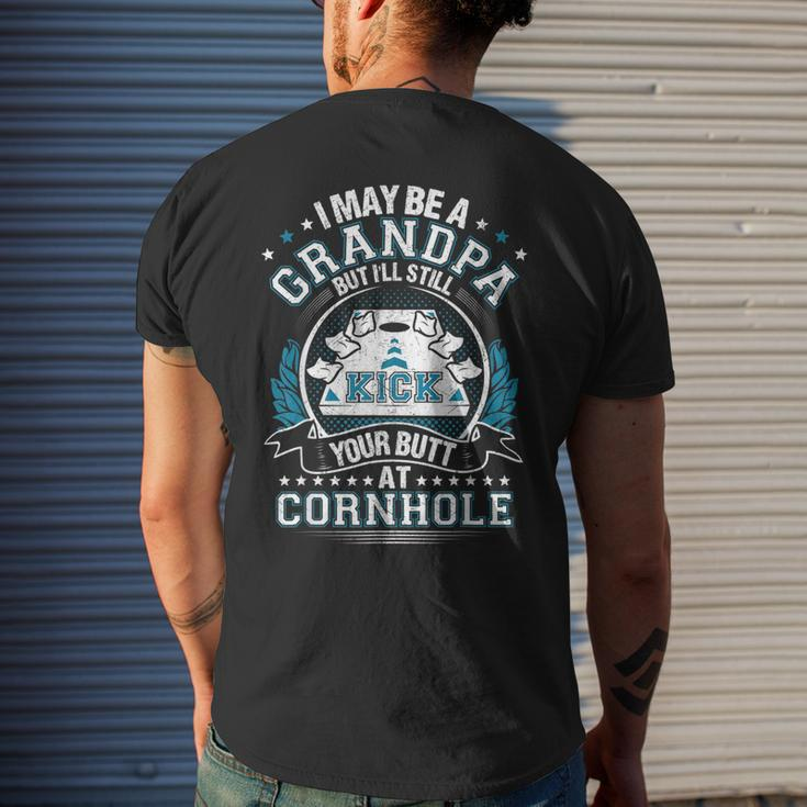 Cornhole Grandpa Corn Hole Men's Back Print T-shirt Gifts for Him