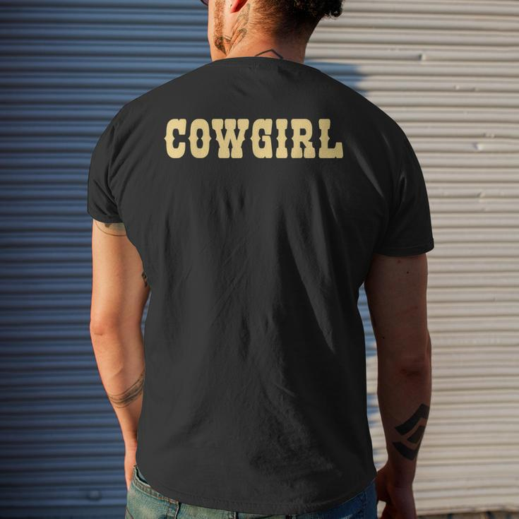 Cowgirl Brown Cowgirl Men's Back Print T-shirt Gifts for Him
