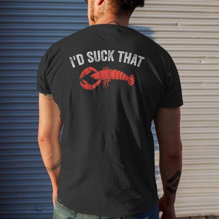 Crayfish Crawfish Boil Id Suck That Men's Back Print T-shirt Gifts for Him
