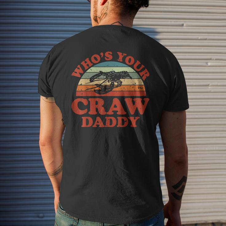 Mens Crayfish Crawfish Boil Whos Your Craw Daddy Men's Back Print T-shirt Gifts for Him