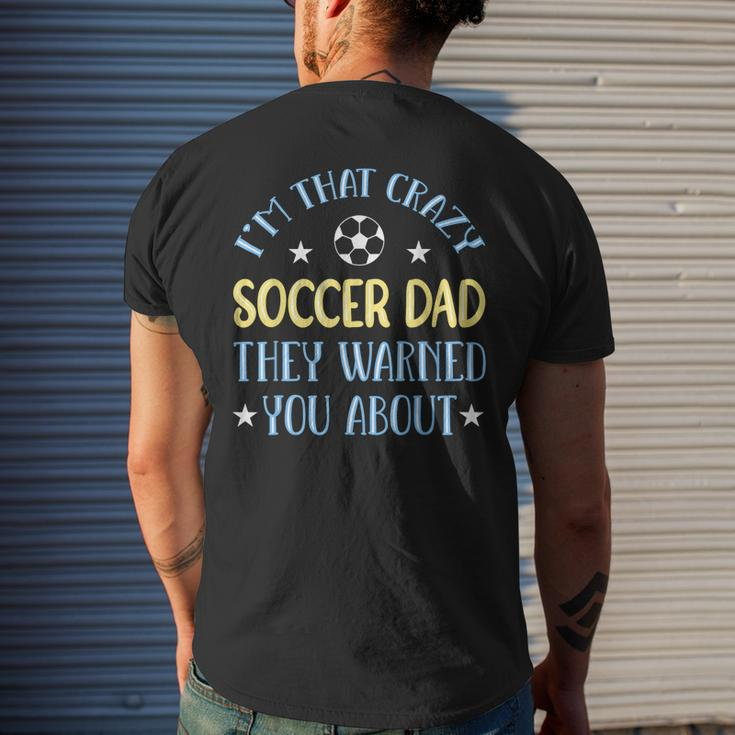 Crazy Soccer Dad Men's Back Print T-shirt Gifts for Him