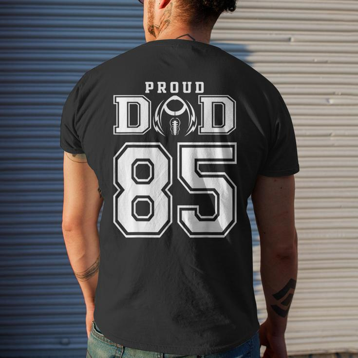 Custom Proud Football Dad Number 85 Personalized For Men Men's Back Print T-shirt Gifts for Him