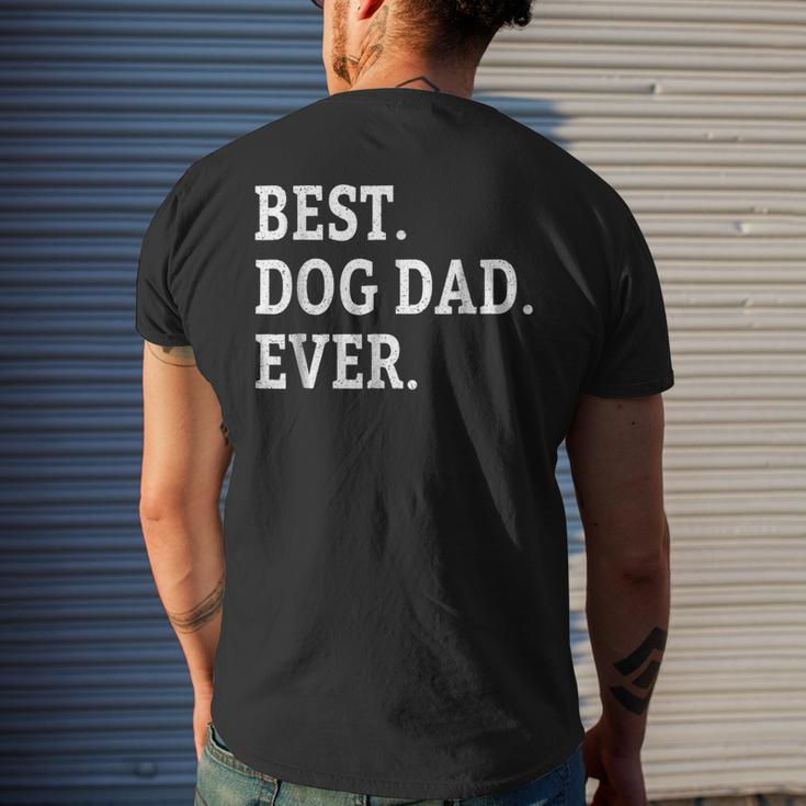 Cute Fathers Day Best Dog Dad Ever Dads Puppy Lover Men's Back Print T-shirt Gifts for Him
