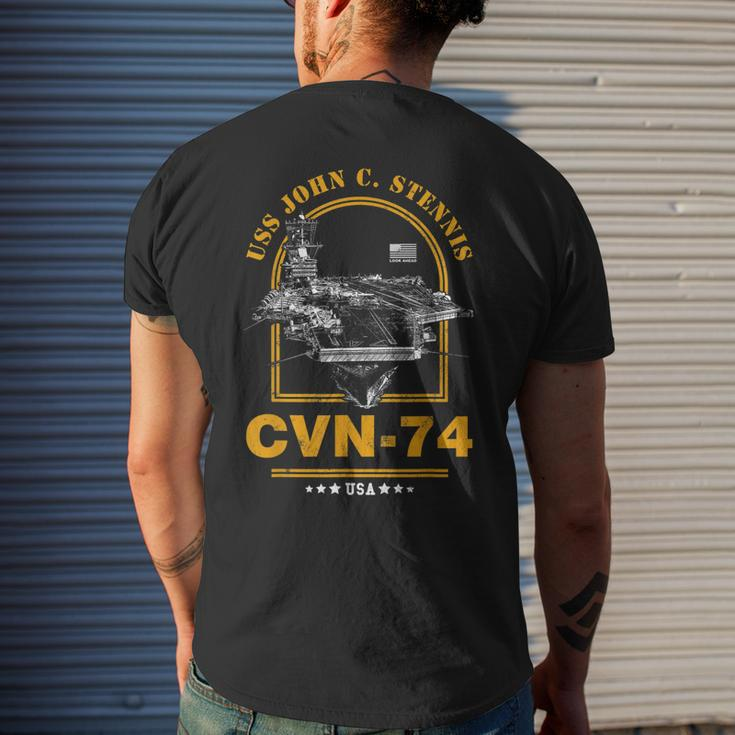 Cvn-74 Uss John C Stennis Men's T-shirt Back Print Gifts for Him