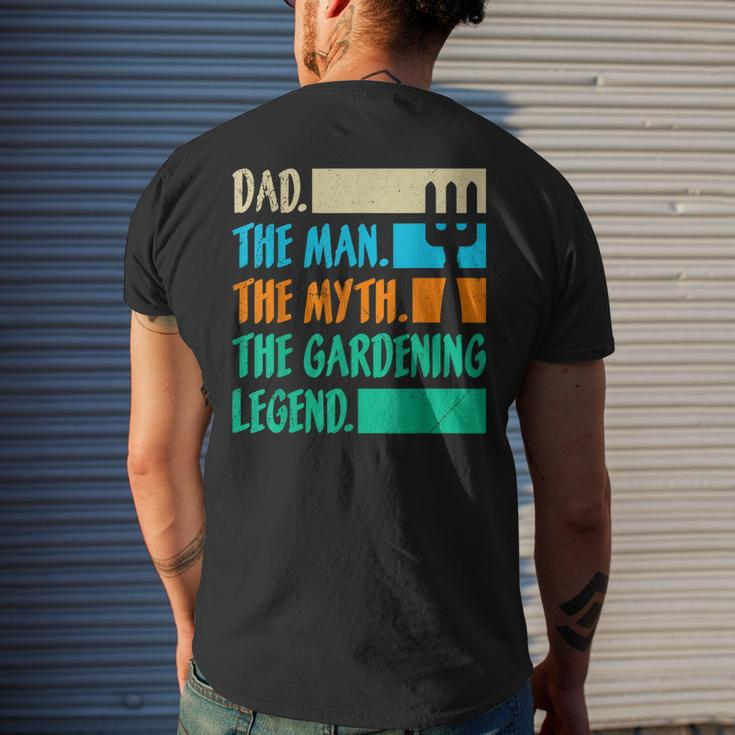 Dad A Man The Myth The Garden Legend Gardening Gift For Mens Mens Back Print T-shirt Gifts for Him