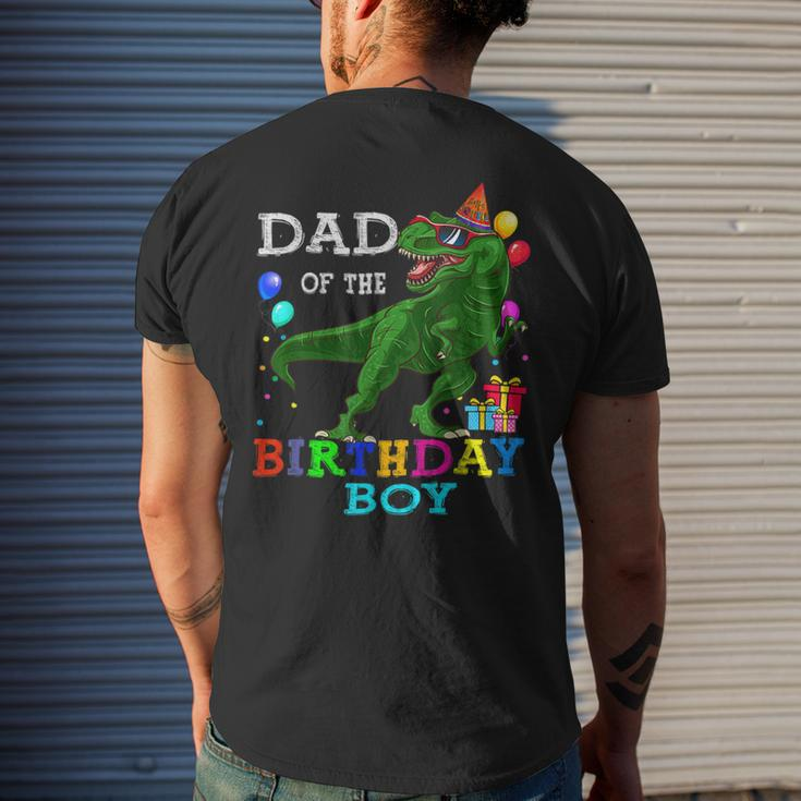 Dad Of The Birthday BoyRex Rawr Dinosaur Birthday Bbjsvcd Men's Back Print T-shirt Gifts for Him