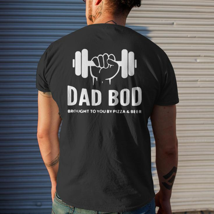 Dad Bod Brought To You By Pizza And Beer Men's Crewneck Short Sleeve Back Print T-shirt Gifts for Him