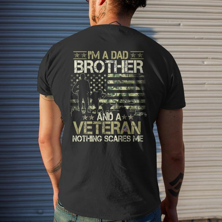 Im A Dad Brother And A Veteran Nothing Scares Me Father Day Men's T-shirt Back Print Gifts for Him