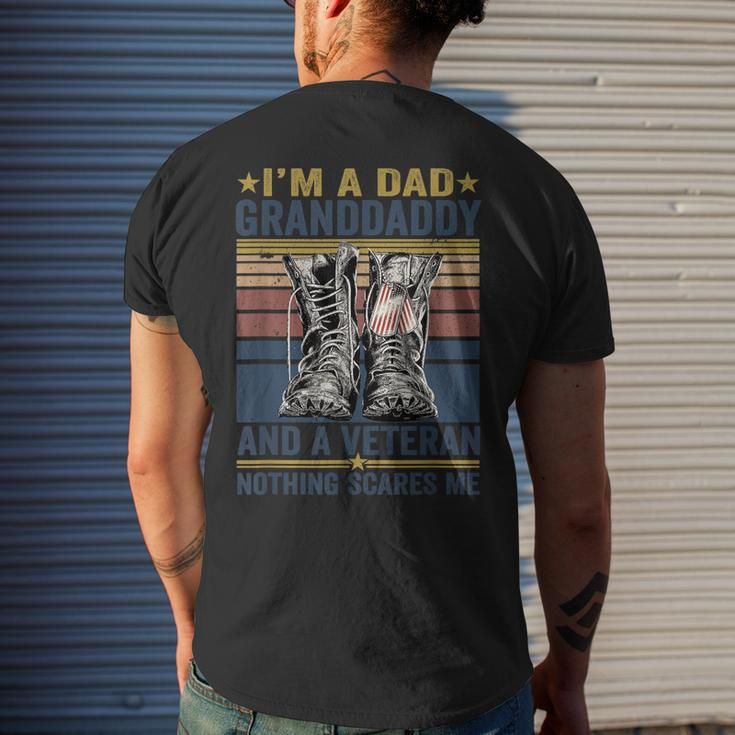 Mens Im Dad Granddaddy And A Veteran For Fathers Day Men's T-shirt Back Print Gifts for Him