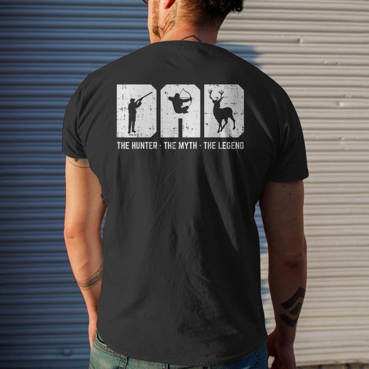 Mens Dad Hunter Myth Legend Hunting Archery Deer Hunter Men Men's T-shirt Back Print Gifts for Him