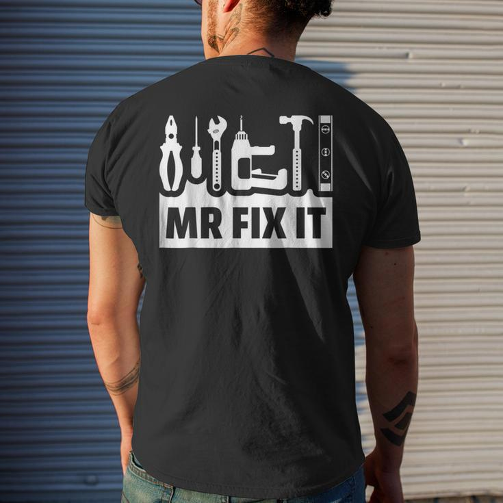 Dad Mr Fix It Funny Fathers Day For Father Of A Son Daddy Gift For Mens Mens Back Print T-shirt Gifts for Him