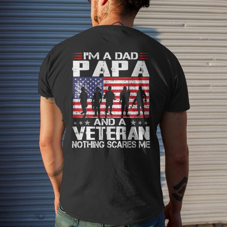 Im A Dad Papa And Veteran Fathers Day Veteran Idea Men's T-shirt Back Print Gifts for Him