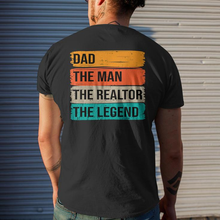 Dad The Man The Realtor The Legend Mens Back Print T-shirt Gifts for Him