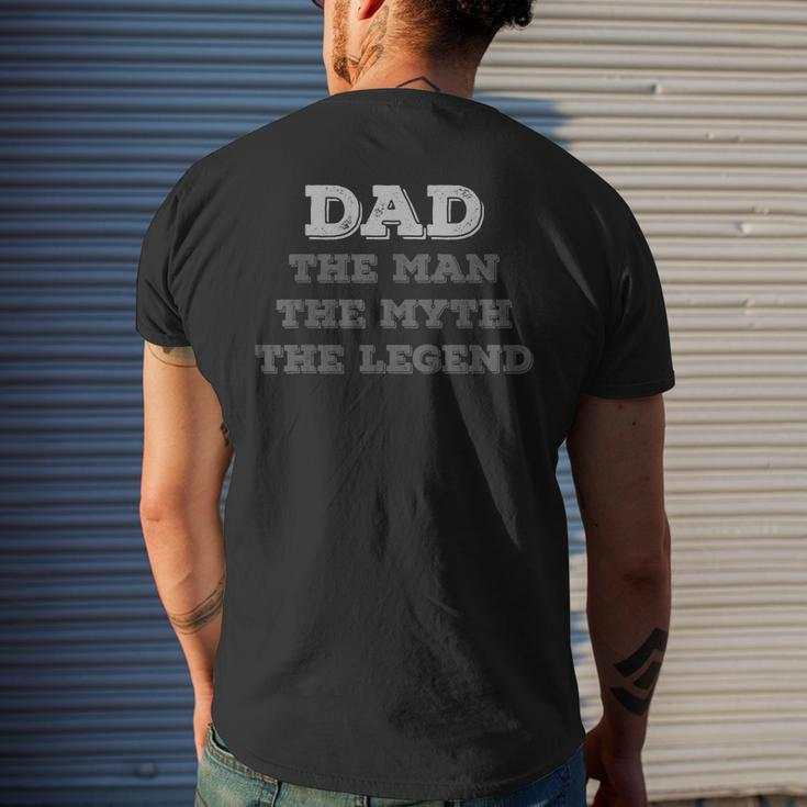 Dad The Myth The Legend Vintage Dad Legend Mens Back Print T-shirt Gifts for Him