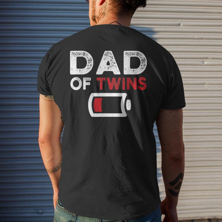 Dad Of Twins Fathers Day Men's T-shirt Back Print Gifts for Him
