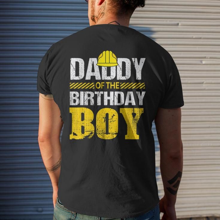 Daddy Of The Birthday Boy Construction Family Matching Men's Back Print T-shirt Gifts for Him